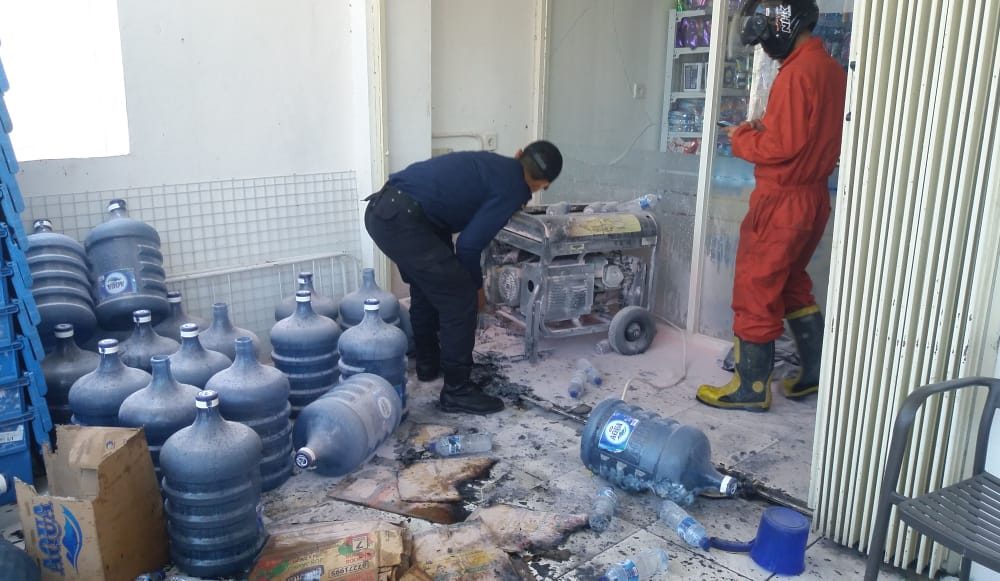 Gerai Indomaret Sinindian Terbakar